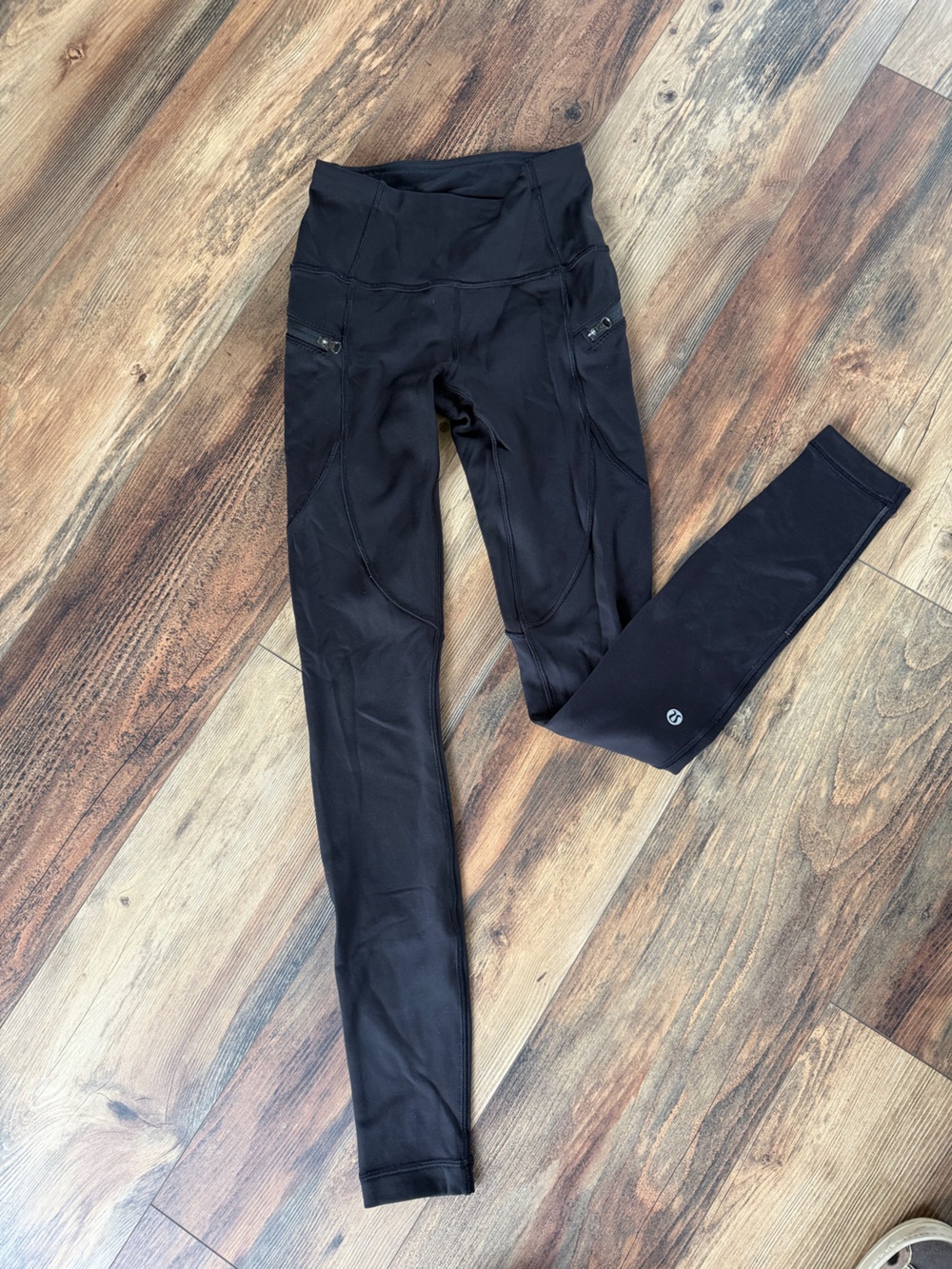 lululemon athletica Black High-Rise Leggings with Zipper Pockets